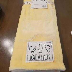 Rae Dunn Plush “LOVE MY PEEPS” NEW Blanket